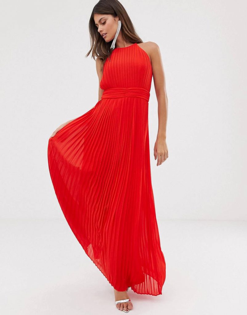 vestido largo para boda de noche
