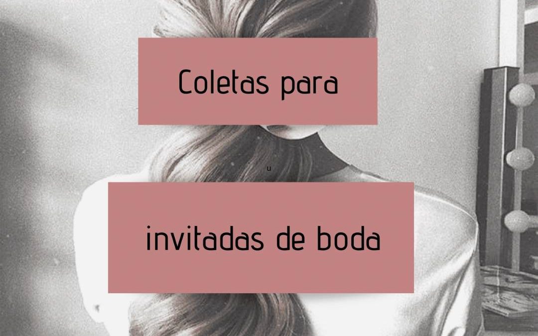 Coletas para invitadas de boda