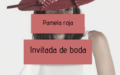 Invitadas de boda con pamela roja